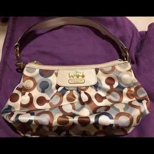 Coach silk handbag
